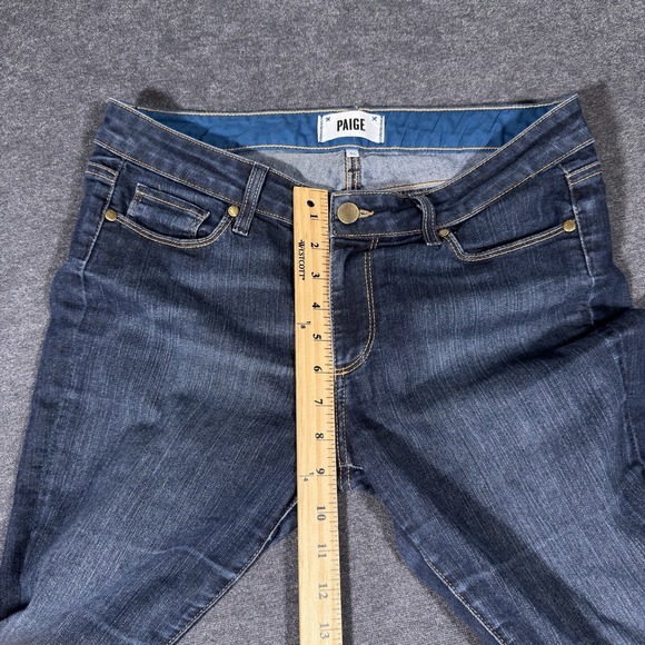 Paige Skyline Boot Jeans Womens 30 Blue Denim Bootcut Stretch Made USA Classic - Picture 6 of 8